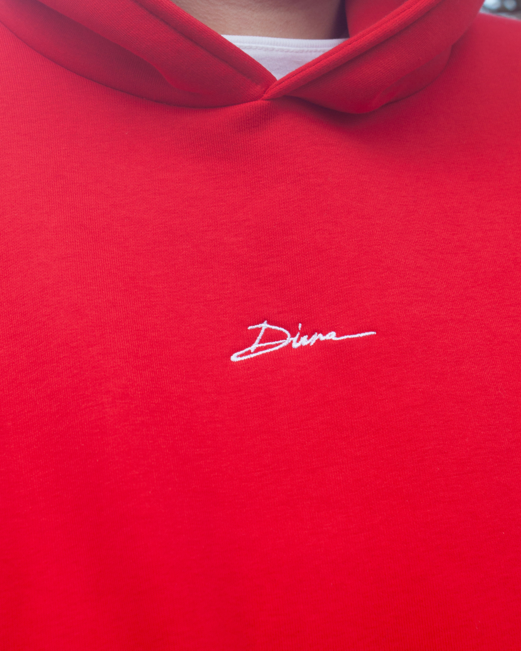 The red hoodie