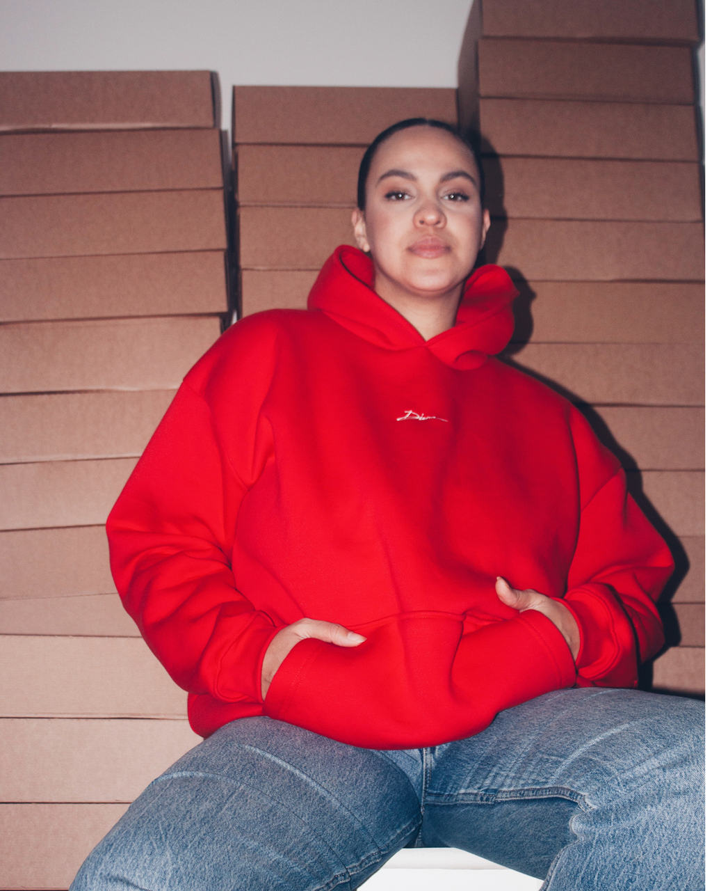 The red hoodie