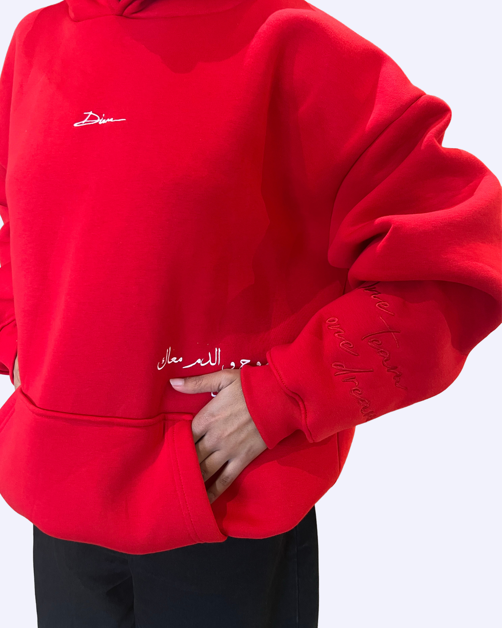 The red hoodie